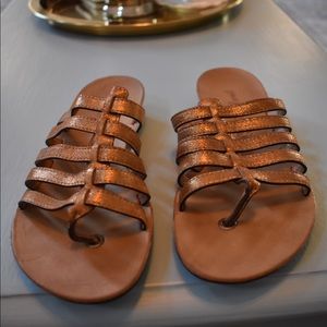 Paul Green Sandals with Shimmer Bronze Straps